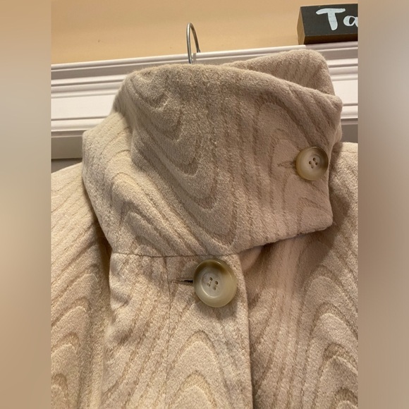 Paul Ho Haute Couture bodycon taupe lambswool angora full length coat. Size M - Picture 4 of 17